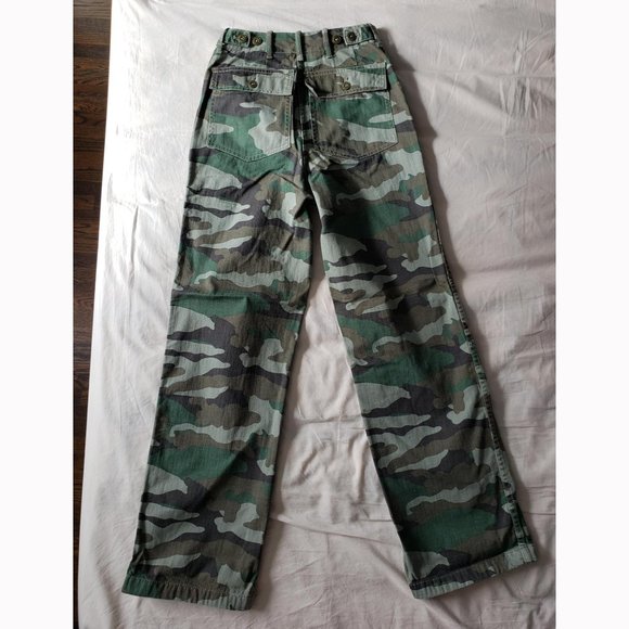 NWOT J. Crew High Rise Wide Leg Camo Pants (00) - Picture 3 of 11
